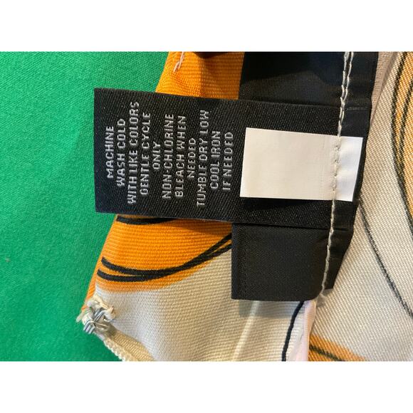 Lane Bryant The Modernist Abstract Orange Cream Box Pleat Circles skirt 20 - Picture 12 of 13